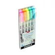 Kép 1/2 - Ecsetfilc kétvégű ZEBRA Mildliner Fluorescent 5 darabos