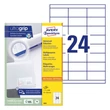 Kép 1/4 - Etikett AVERY 3664 70x33,8 mm fehér univerzális 2400 címke/doboz 100 ív/doboz
