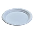 Kép 1/2 - Lapostányér újrahasználható műanyag fehér 22cm  100 darabos
