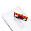 Kép 2/3 - Névjegykitűző DURABLE Click Fold 54x90 mm mágneses elfordulásmentes átlátszó