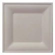Kép 1/2 - Szögletes eldobható papírtányér KOMP cukornád lebomló 26x26 cm natúr 50 darabos