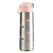 Kép 1/2 - Termosz WABO 420 ml acél fedeles ezüst flamingo