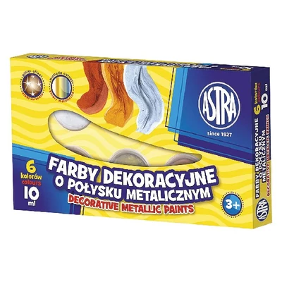 Dekorfesték ASTRA metál színek 6 darabos