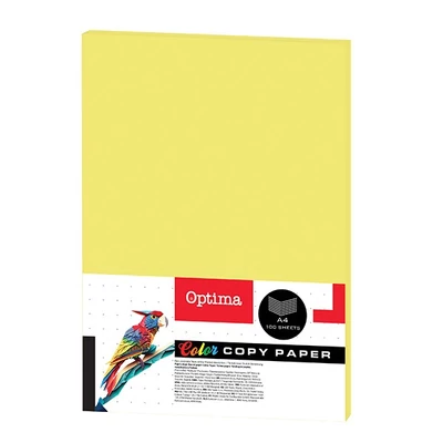 Fénymásolópapír színes OPTIMA A/4 75 g neon sárga 100 ív/csomag