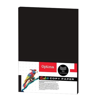 Fénymásolópapír színes OPTIMA A/4 80 g fekete 100 ív/csomag