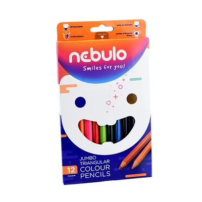 Színes ceruza NEBULO Jumbo háromszögletű 12 darabos
